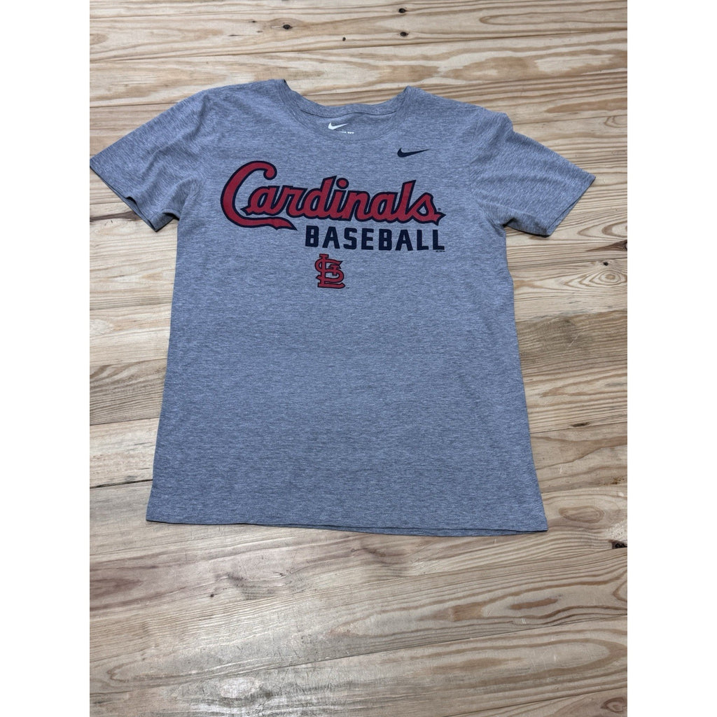 St. Louis Cardinals Baseball T-Shirt Gray Nike Shirt Men's Size Small