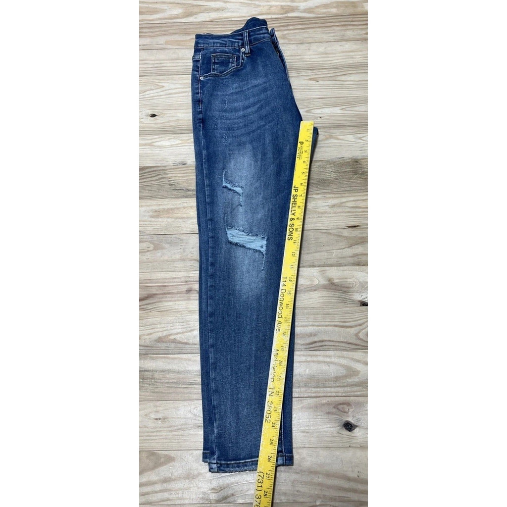 FashionSkinny Denim Jeans Women's Sz 30 Blue High Rise Distressed
