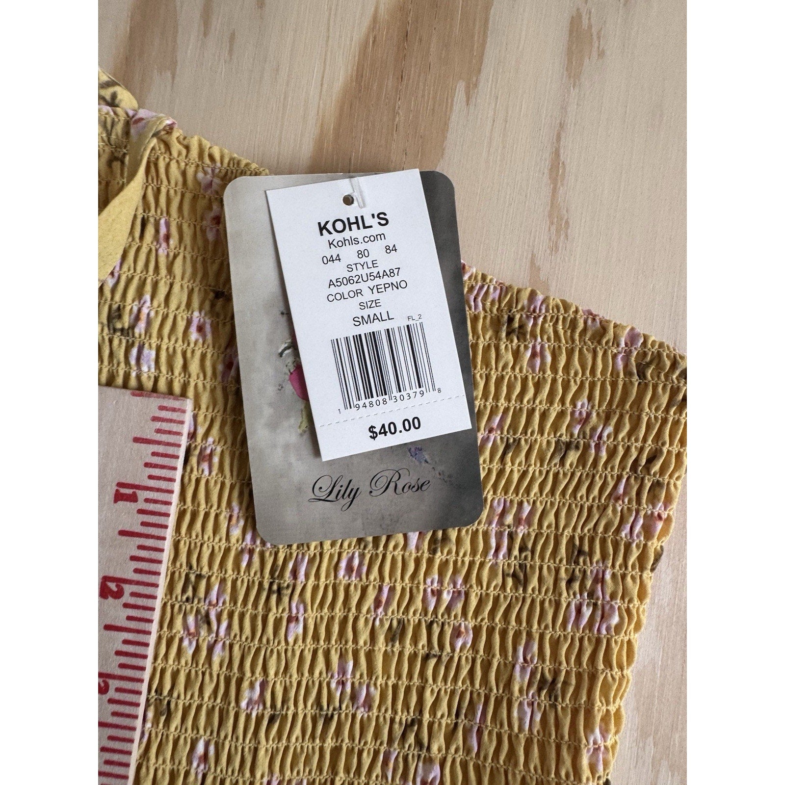 NWT Lily Rose Yellow Floral Smocked Halter Romper Juniors' Size Small Summer