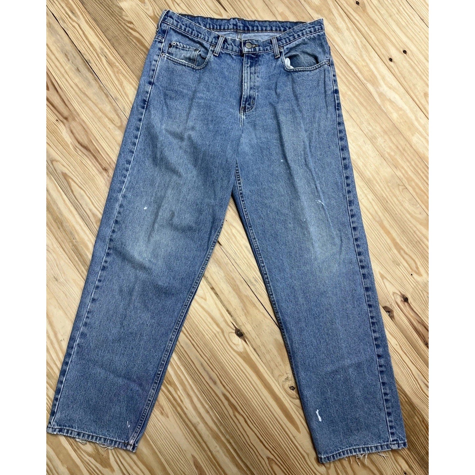 Vtg 90s Polo Jeans Company Ralph Lauren Baggy Fit Denim Jeans Wide Leg Y2K 34