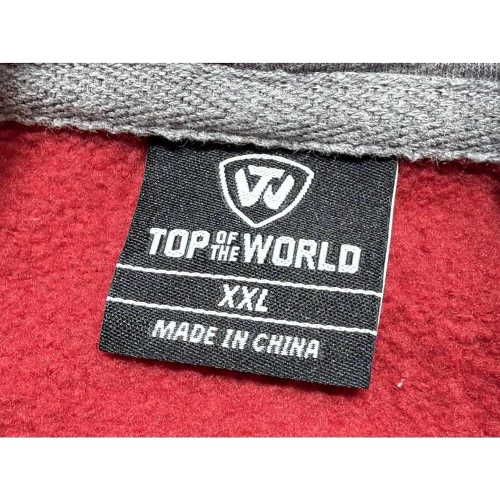 Indiana University Fleece Hoodie XXL Red Pullover Sweatshirt Stitched Top World
