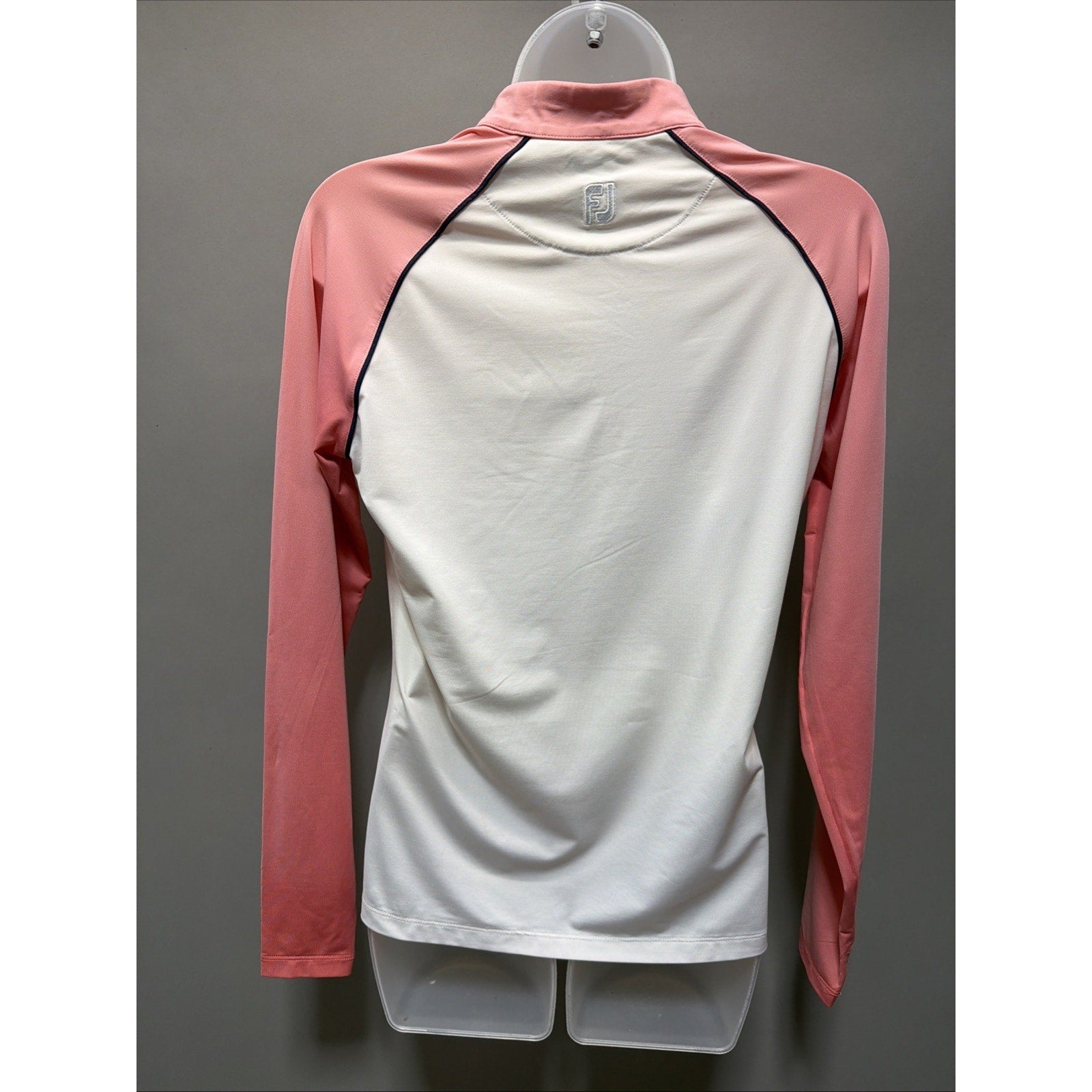 FootJoy Women Longsleeve Sun Protection Golf Pullover White/ Pink Small