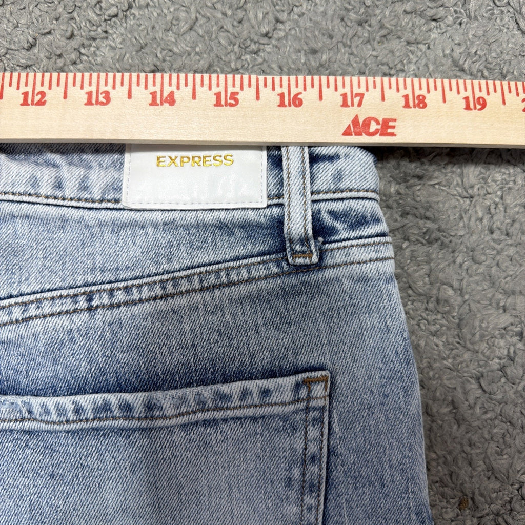 Express Relaxed Straight Low Rise Wide Leg Button Fly Denim Jeans Womens 10R