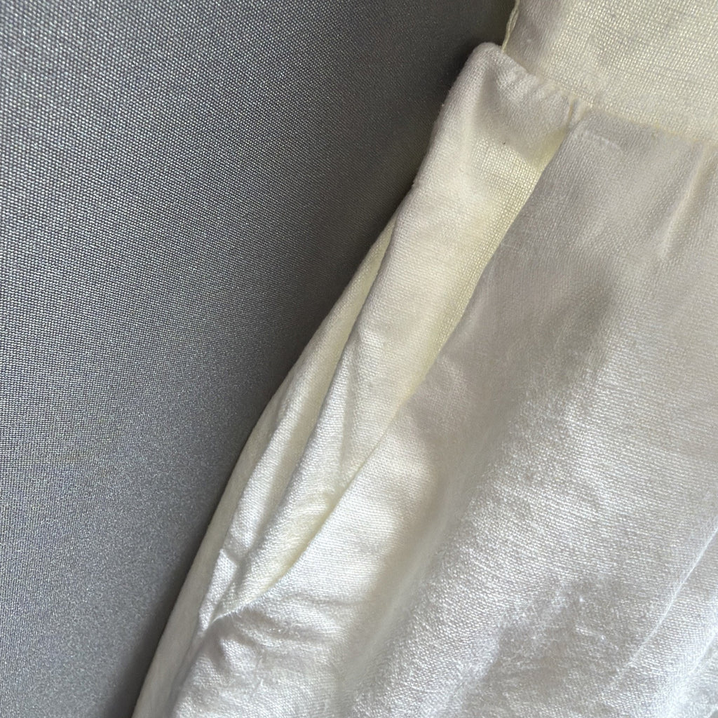 Old Navy Women's White Linen Blend O ring Halter Neck Romper Beachy Size XS New