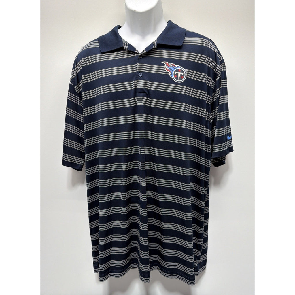 Tennessee Titans Nike Polo Shirt Mens XXL Navy On Field Apparel NFL Logo