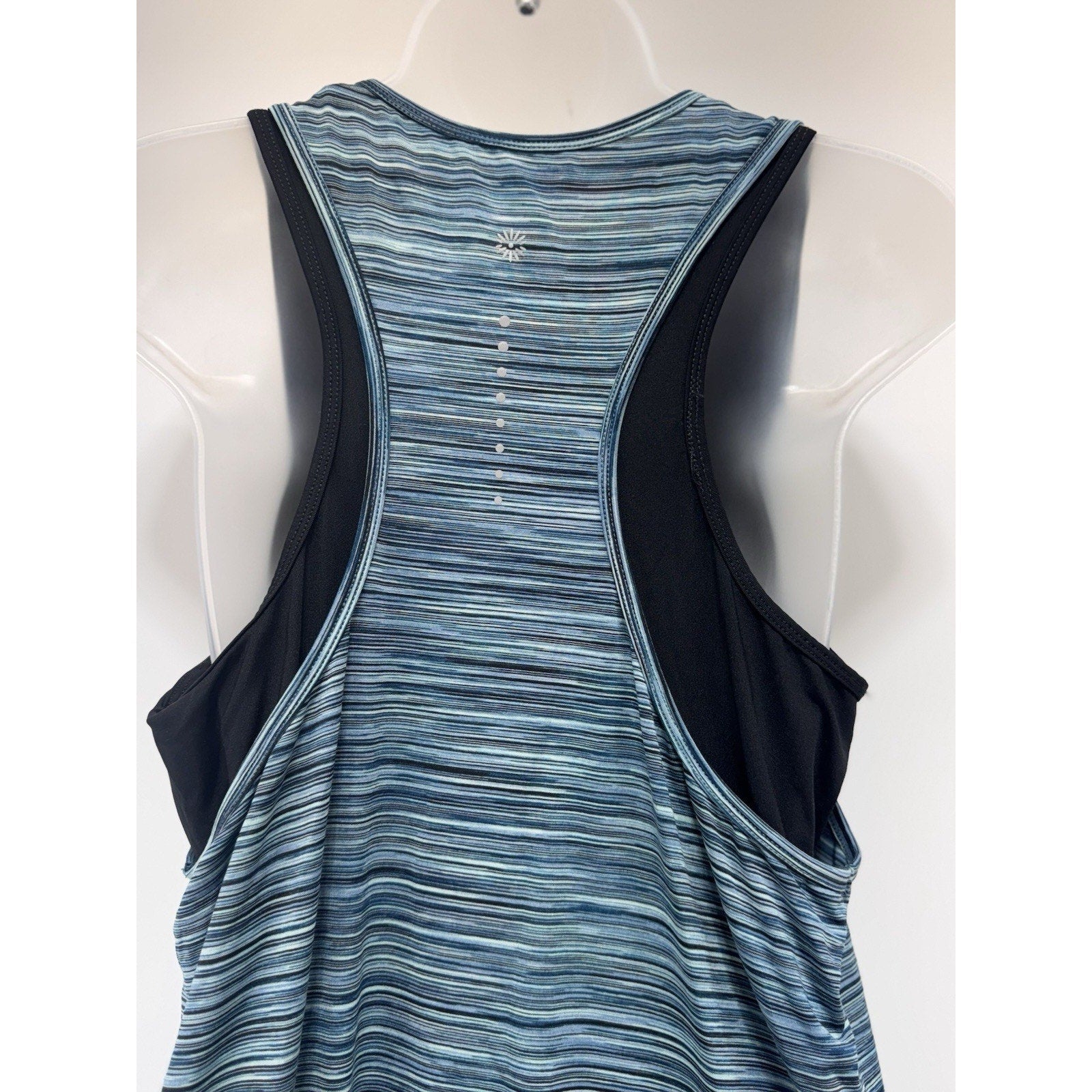 Tangerine Double Layer Teal Black Active Tank Women’s Size Large