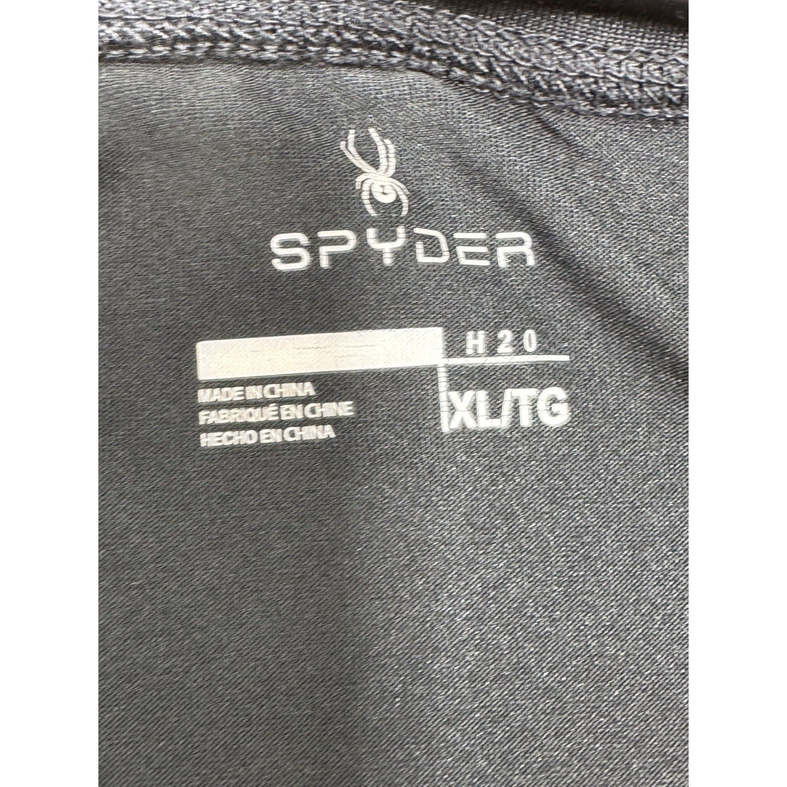 Spyder Swim Shirt Black Youth Short Sleeve Surf Stretch Spellout Large 14/16