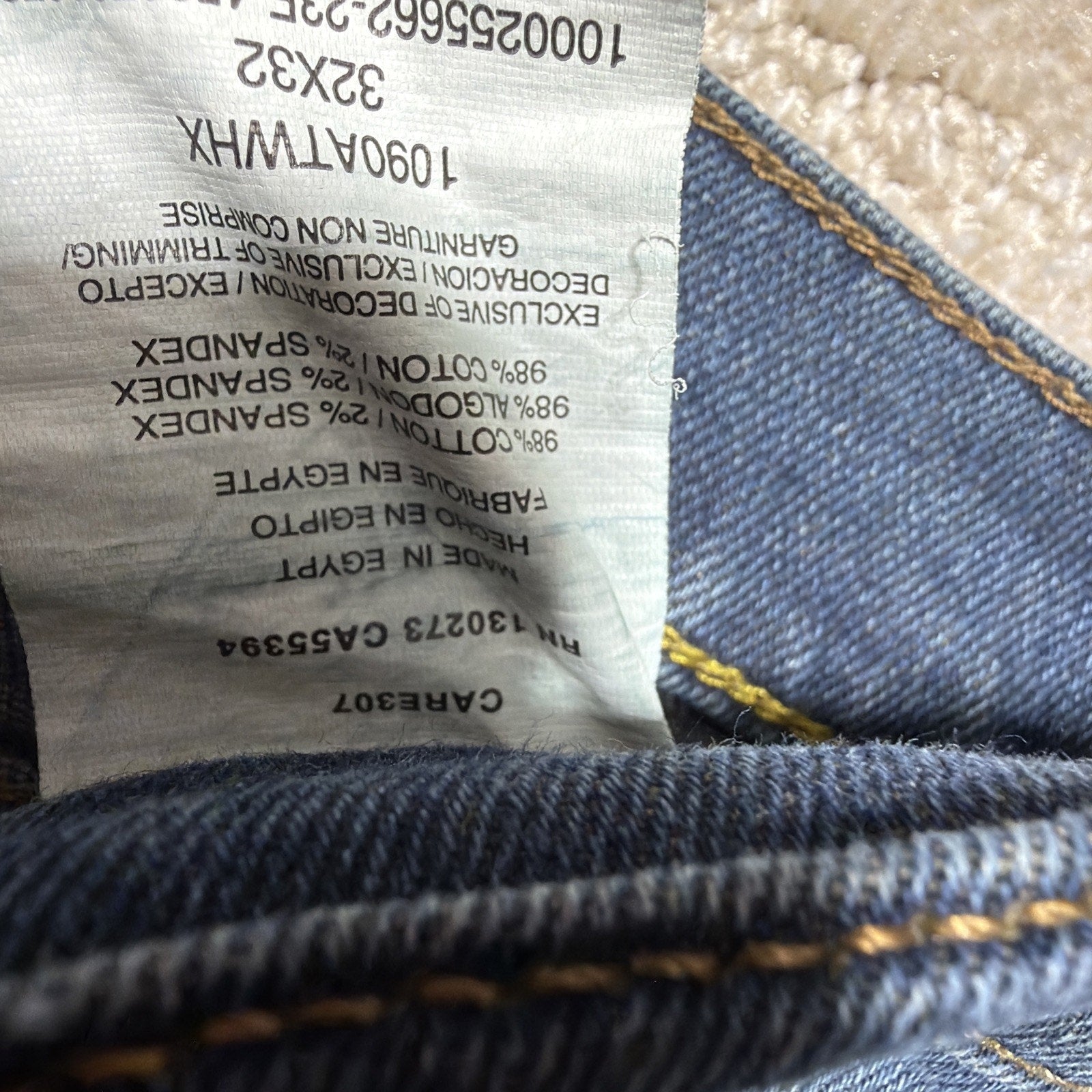 Wrangler Athletic Fit Straight Blue Jeans Mens Workwear 32x32