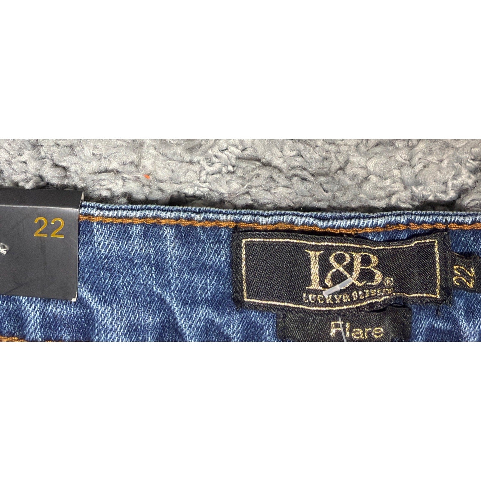 Lucky & Blessed Size 22 NEW HR Super Flare Belled Jeans Leopard Insert Stretch