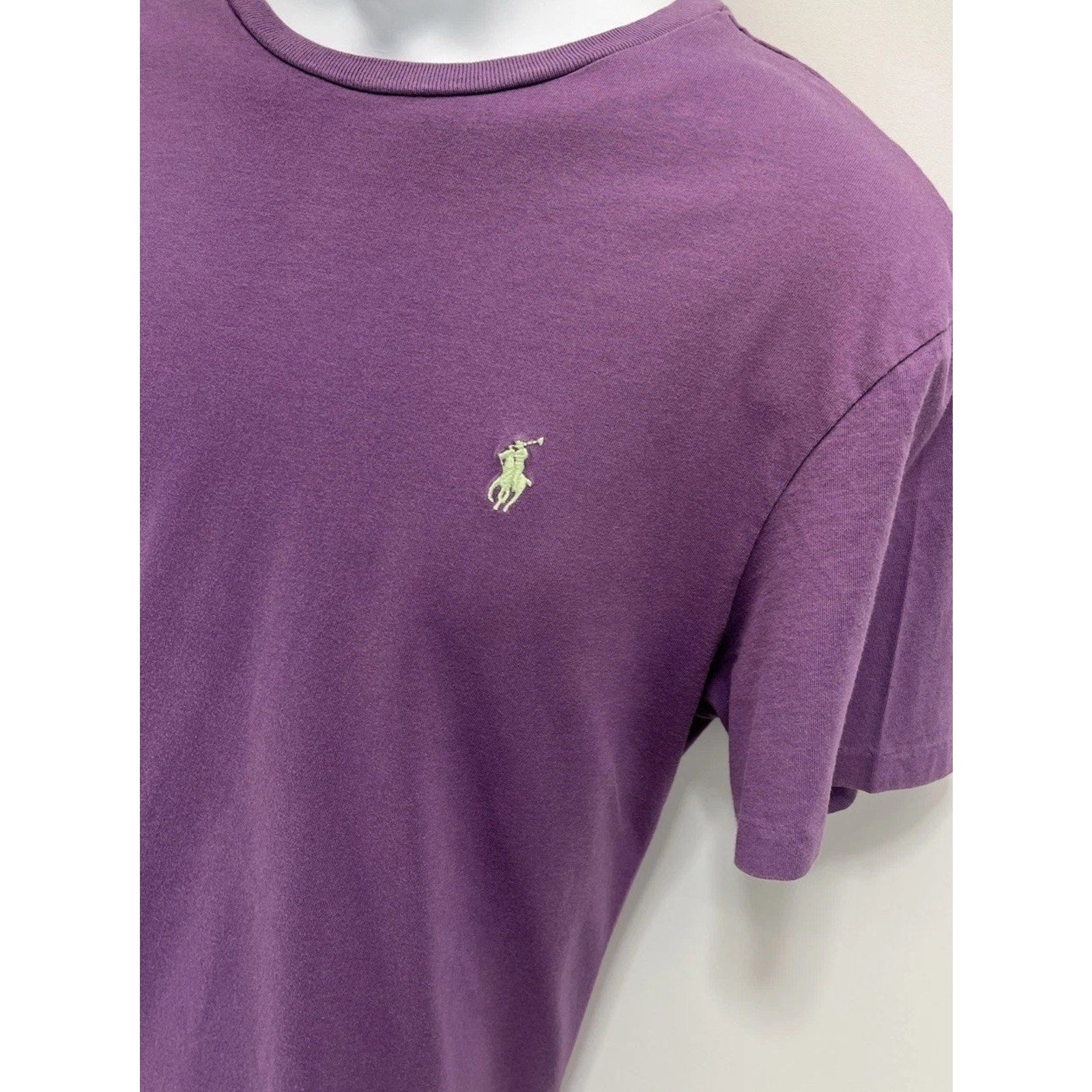POLO RALPH LAUREN Men's T-Shirt Adult M Purple Short Sleeve Crew Neck Pullover