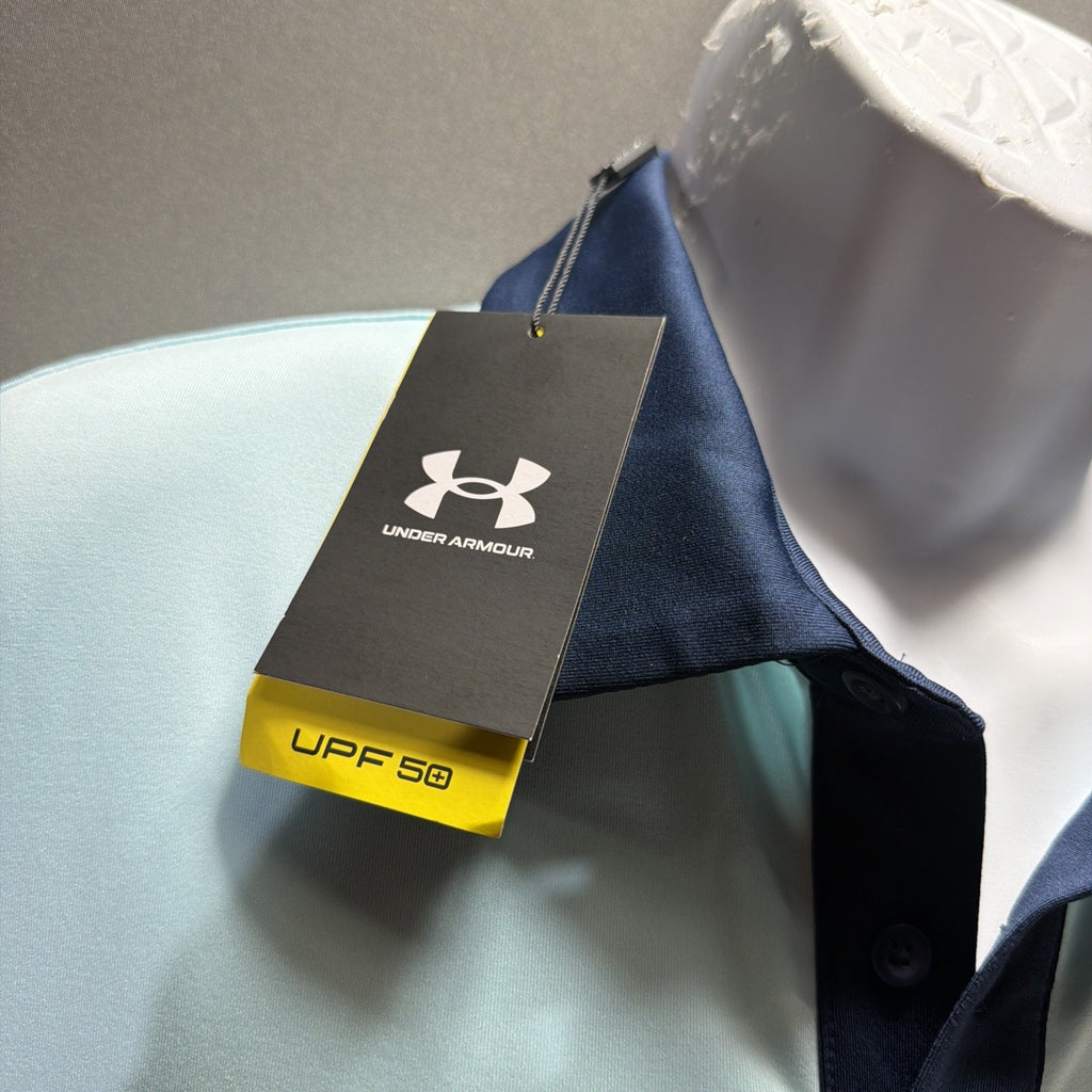 Under Armour Men's XL T2G Performance Color Block Golf Polo UPf 50 NWT Stretch