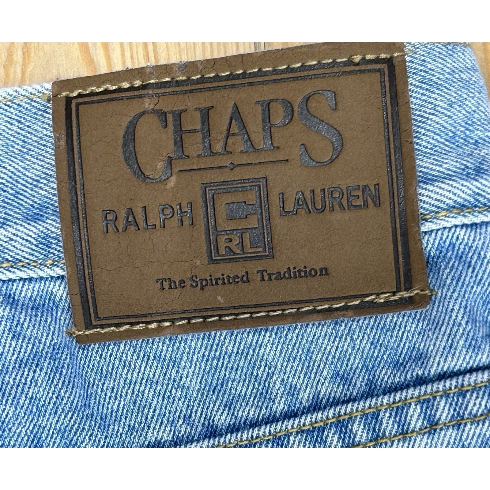 Chaps Ralph Lauren Jeans Mens 52x30 Blue Stone 99 Straight Leg 90s. 100% Cotton