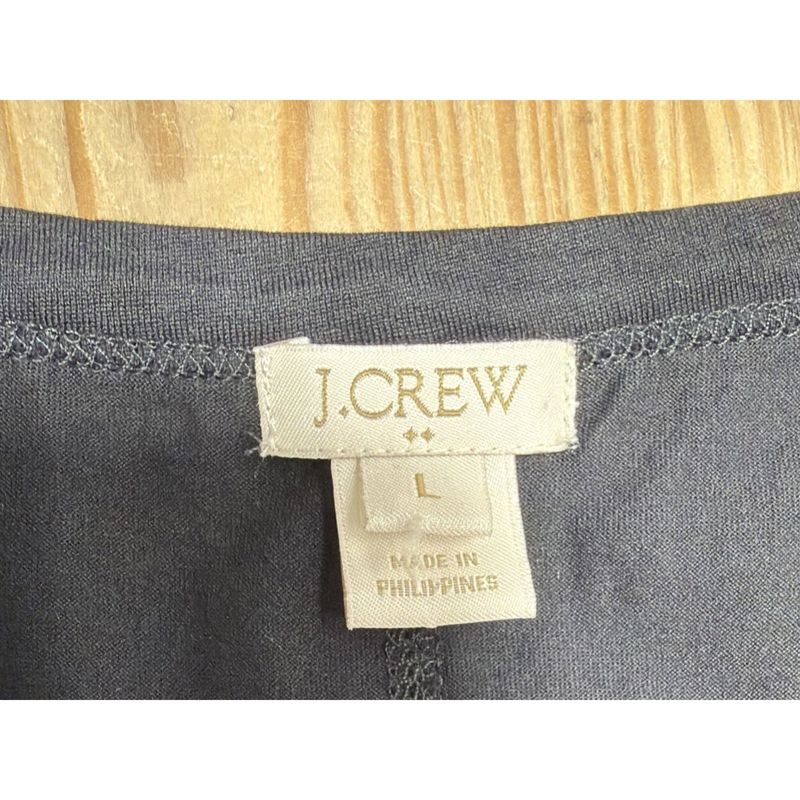 J CREW BLACK T - SHIRT DRESS STRAIGHT LINE SOLID WOMEN SIZE L