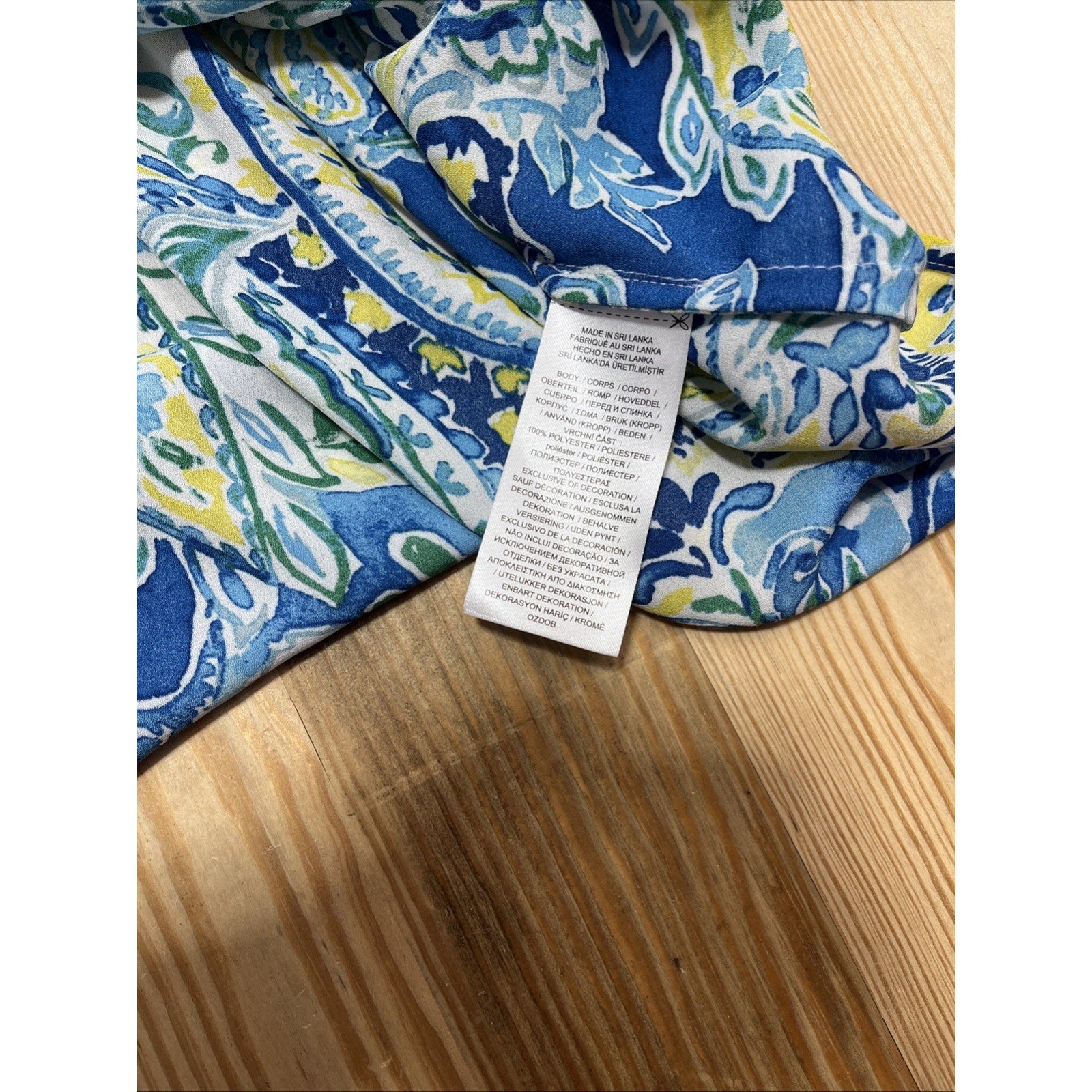 Lauren Ralph Lauren Paisley Print Georgette Blouse Top Size 1X