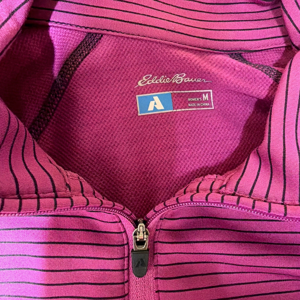 Eddie Bauer Travex First Ascent Jacket Womens M Pink 1/4 Zip Stretch Outdoors