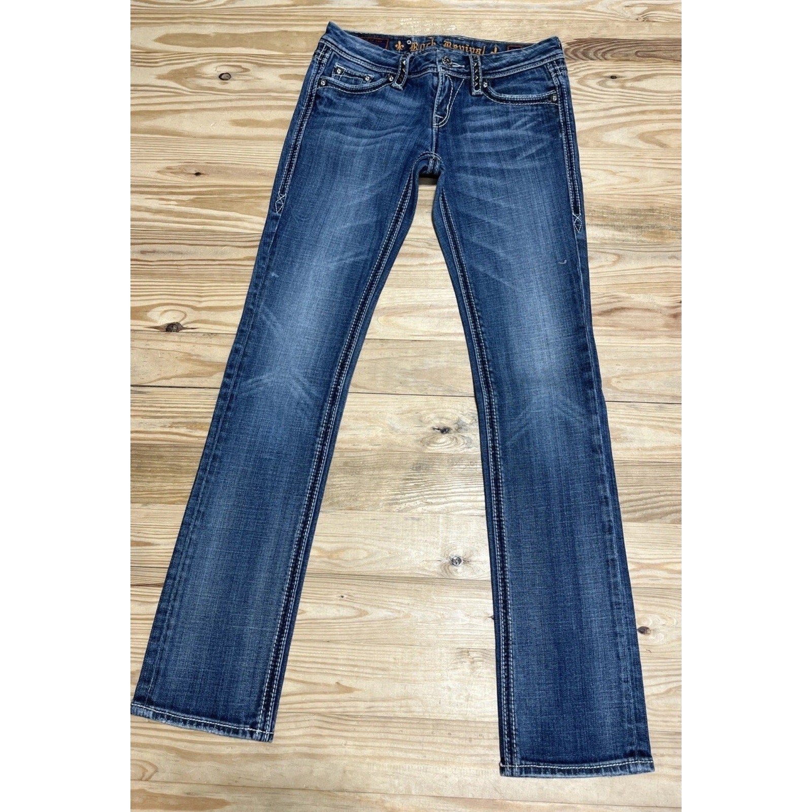 ROCK REVIVAL Cecilia Straight Jeans SIZE 28 Woman’s Pants Blue