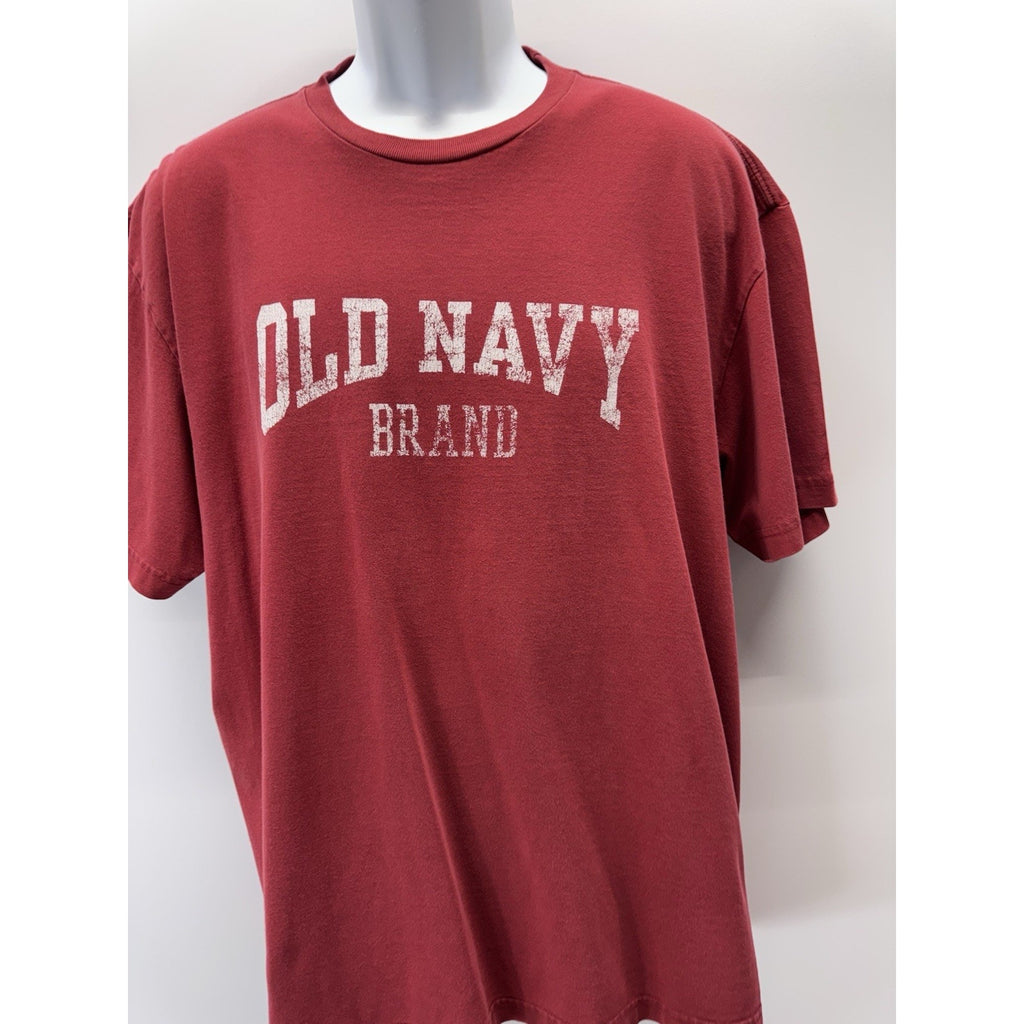 OLD NAVY BRAND RED T-SHIRT White Lettering Men’s Size X-Large