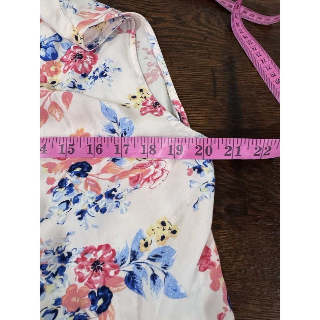 TALBOTS Light Pink Floral Tank Sleeveless Blouse Top Size Women’s Large