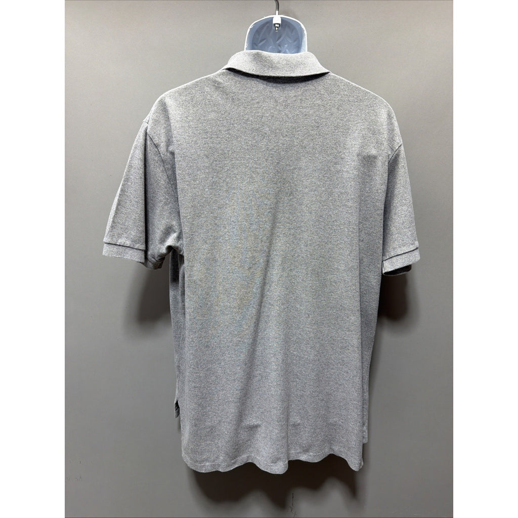Polo Ralph Lauren Shirt Men XL Gray Short Sleeve Big Preppy Rugby Long Golf