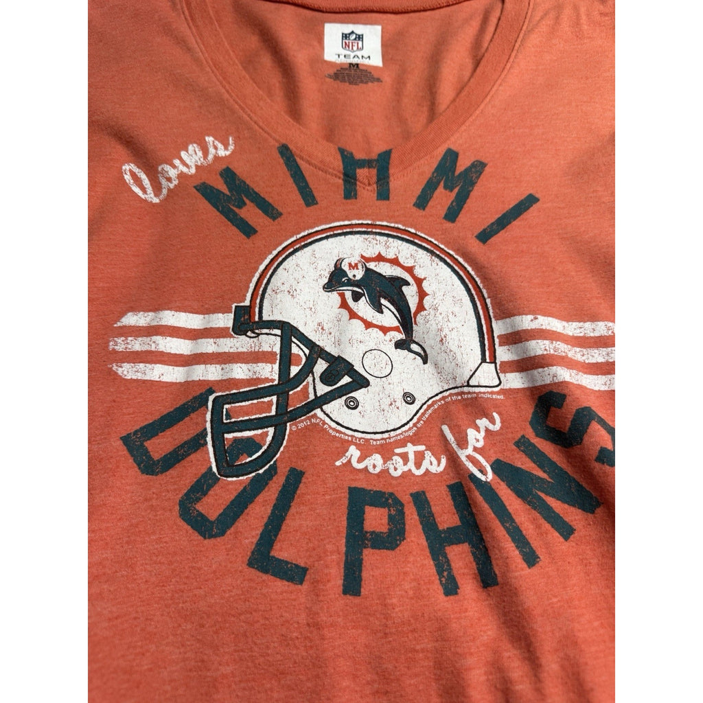 Miami Dolphins Women's Scoop Neck Orange Tee 2012 Official NFL Apparel