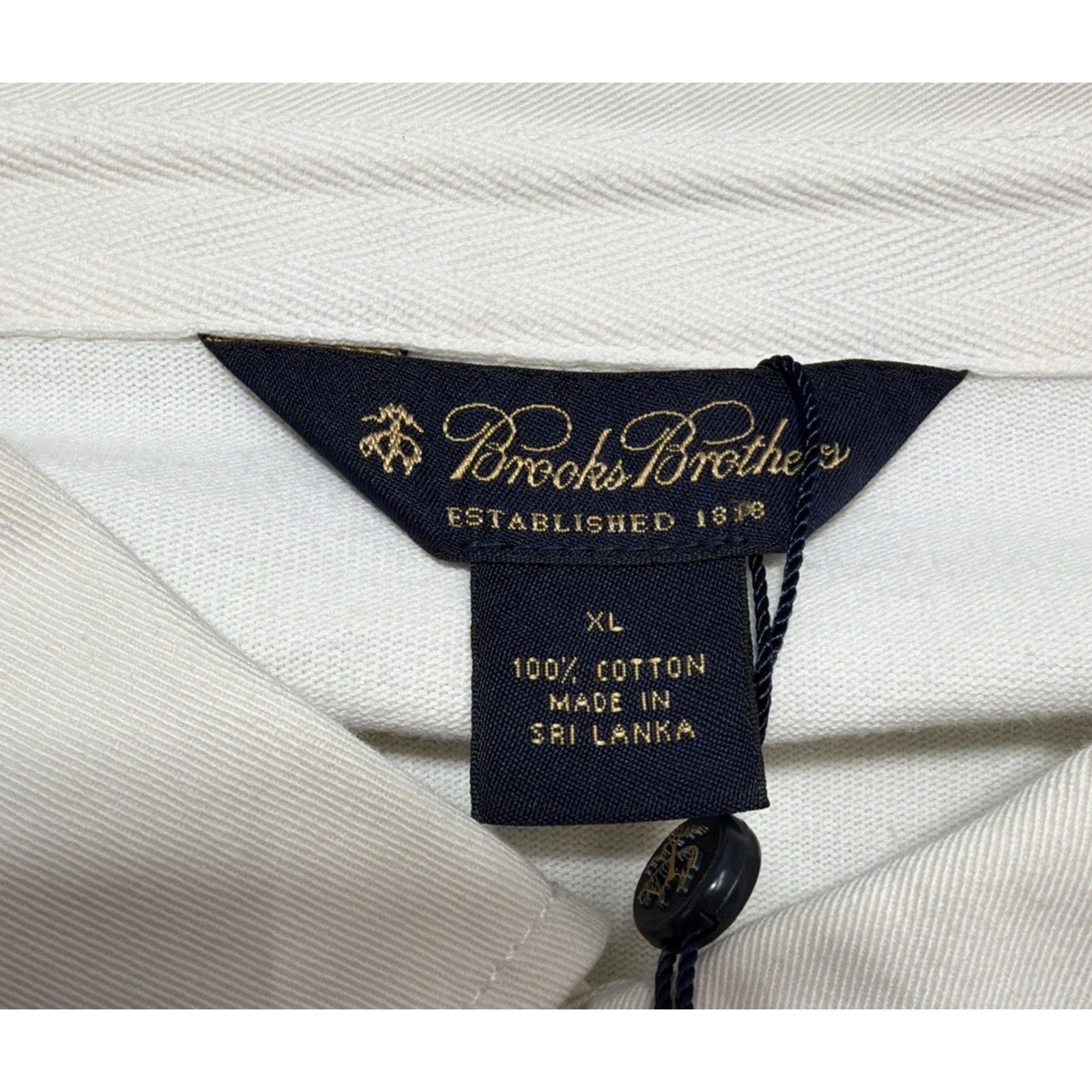 Brooks Brothers Two Mile Race Rugby Polo Shirt Mens XL Horse Racing Embroidered