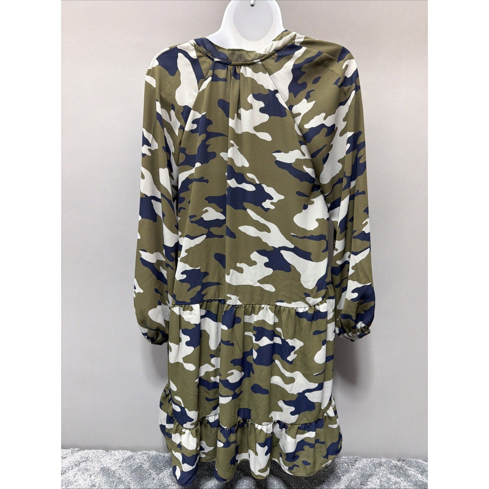 Banana Republic Womens Dress Size XS Camo Mini Lining Military Green