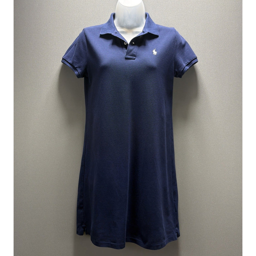 Polo Ralph Lauren Mesh Mini Shirt Dress Sz S Navy Golf Tennis Sport Navy Blue