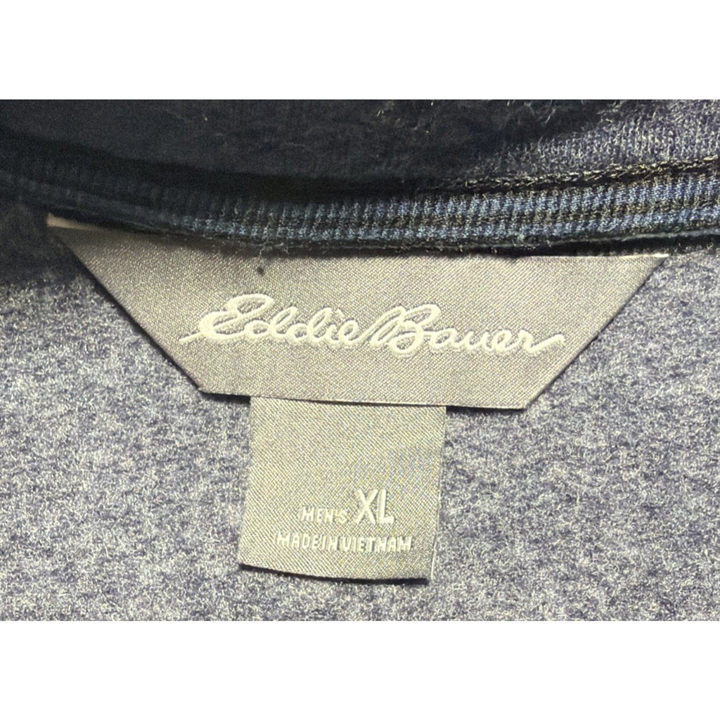 Men's Eddie Bauer Signature Super Soft Fleece Lined 1/4-Zip Size XL Blue