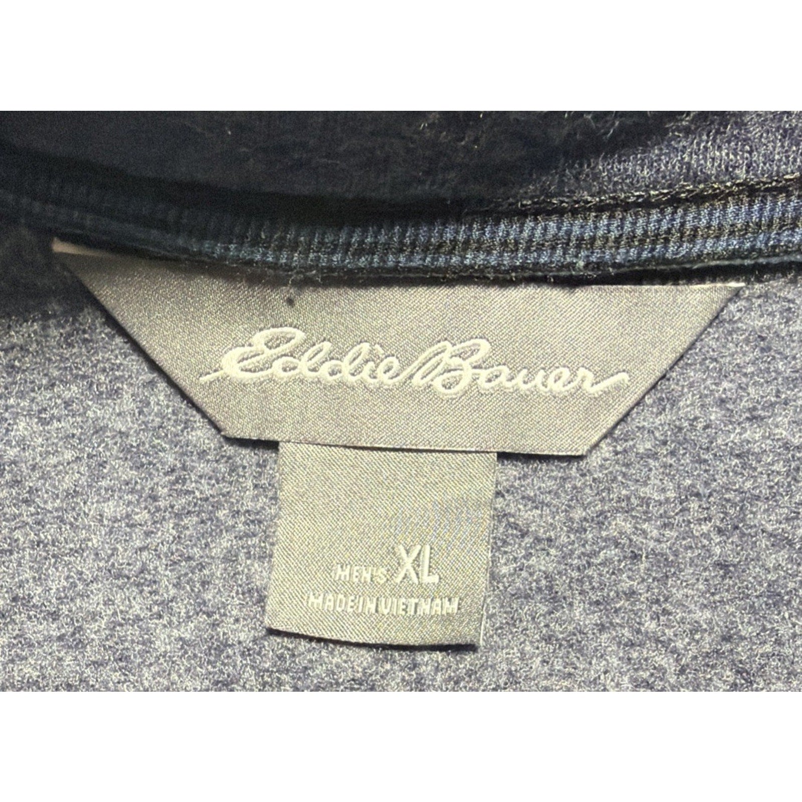 Men's Eddie Bauer Signature Super Soft Fleece Lined 1/4-Zip Size XL Blue