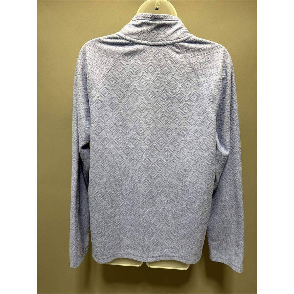 Eddie Bauer Polar Fleece 1/4 Zip Pullover Womens L Aztec Print Casual Outdoors
