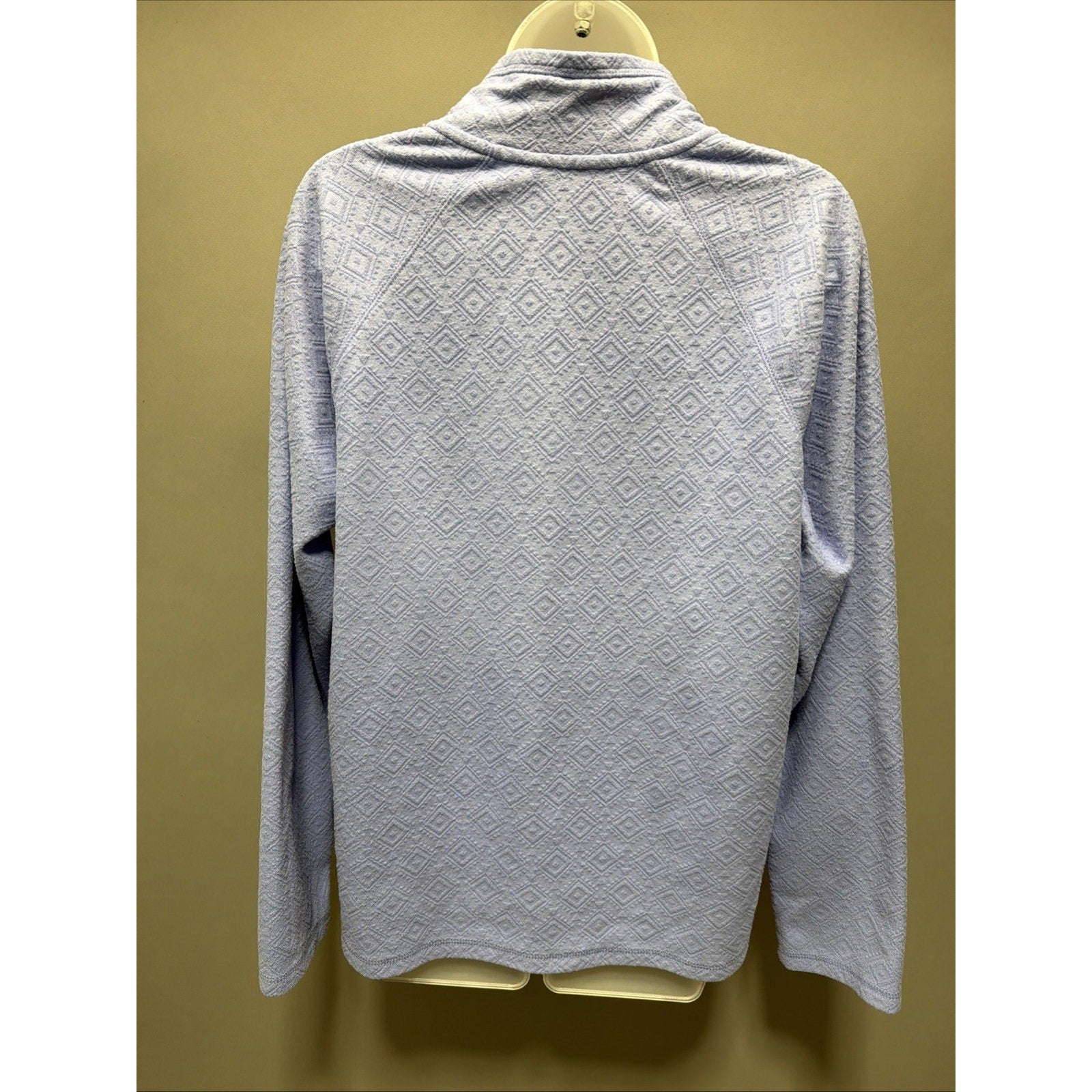 Eddie Bauer Polar Fleece 1/4 Zip Pullover Womens L Aztec Print Casual Outdoors