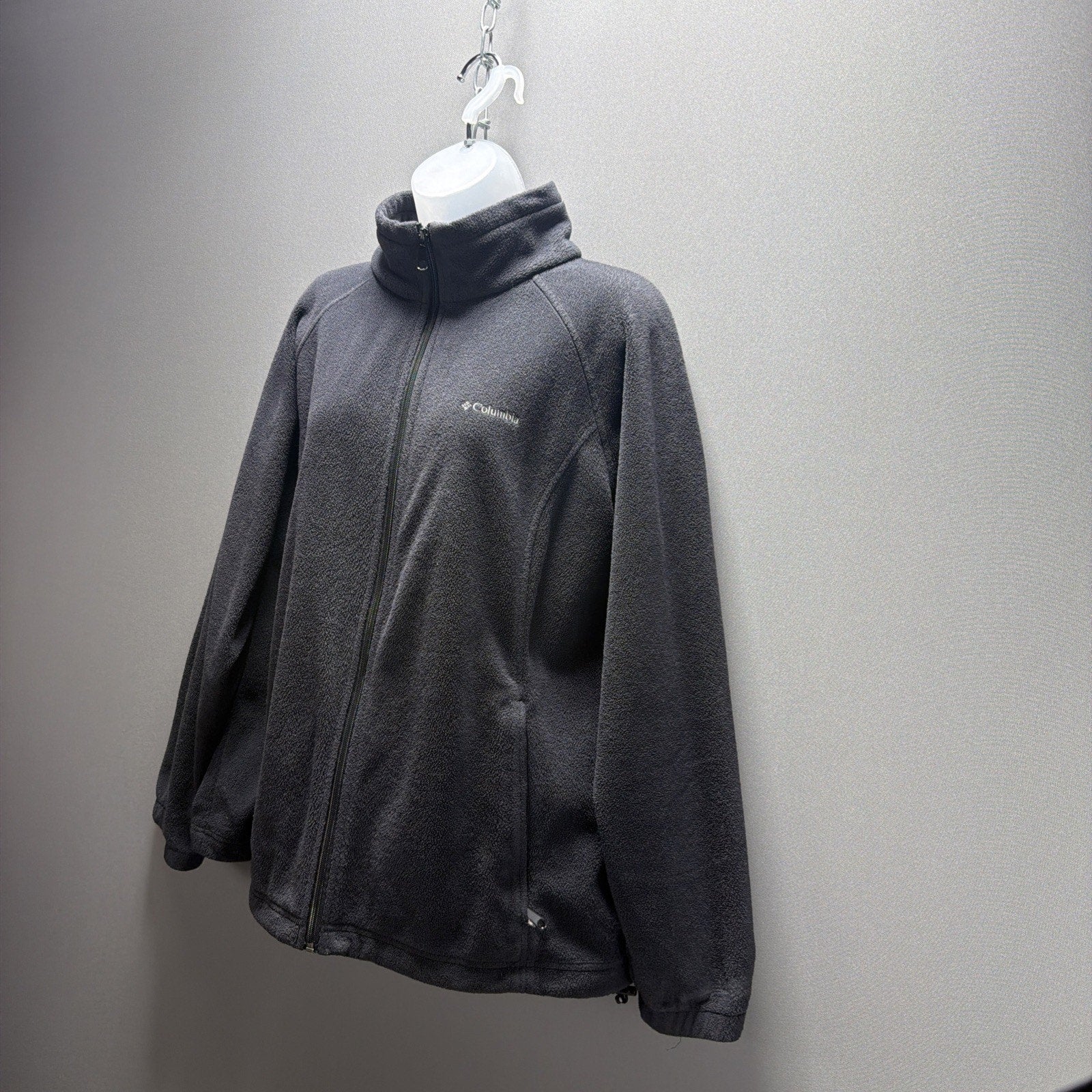 Columbia Women's Benton Springs Full Zip Fleece Jacket Charcoal Heather Plus 2X