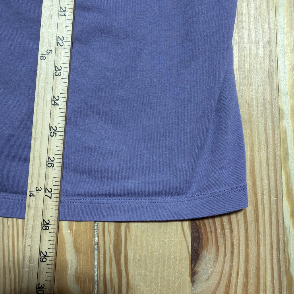 The North Face Womens Purple Long Sleeve Graphic T-Shirt Logo Gradient Large