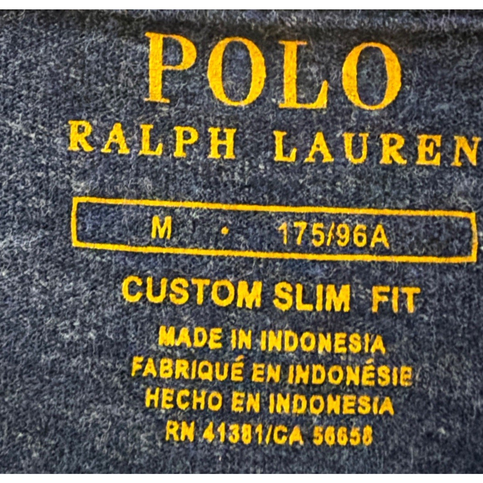Polo Ralph Lauren Custom Slim Fit Shirt Heather Blue Long Sleeve Crewneck Mens M