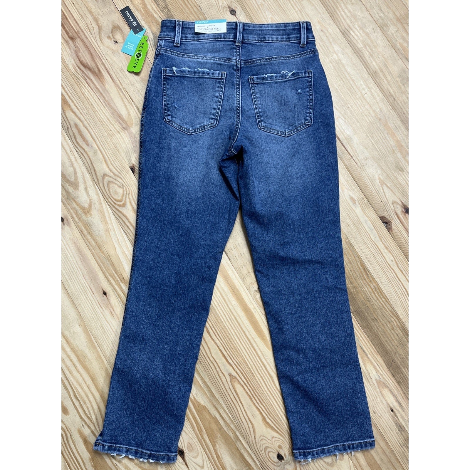 NWT Maurice’s Slim Straight Ankle Curvy Fit High Rise Super Stretch Jeans Size 2