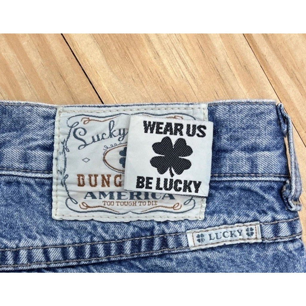 Vtg Lucky Brand Jeans Womens 8 Denim Peanut Pant Low Rise Flare Made In USA