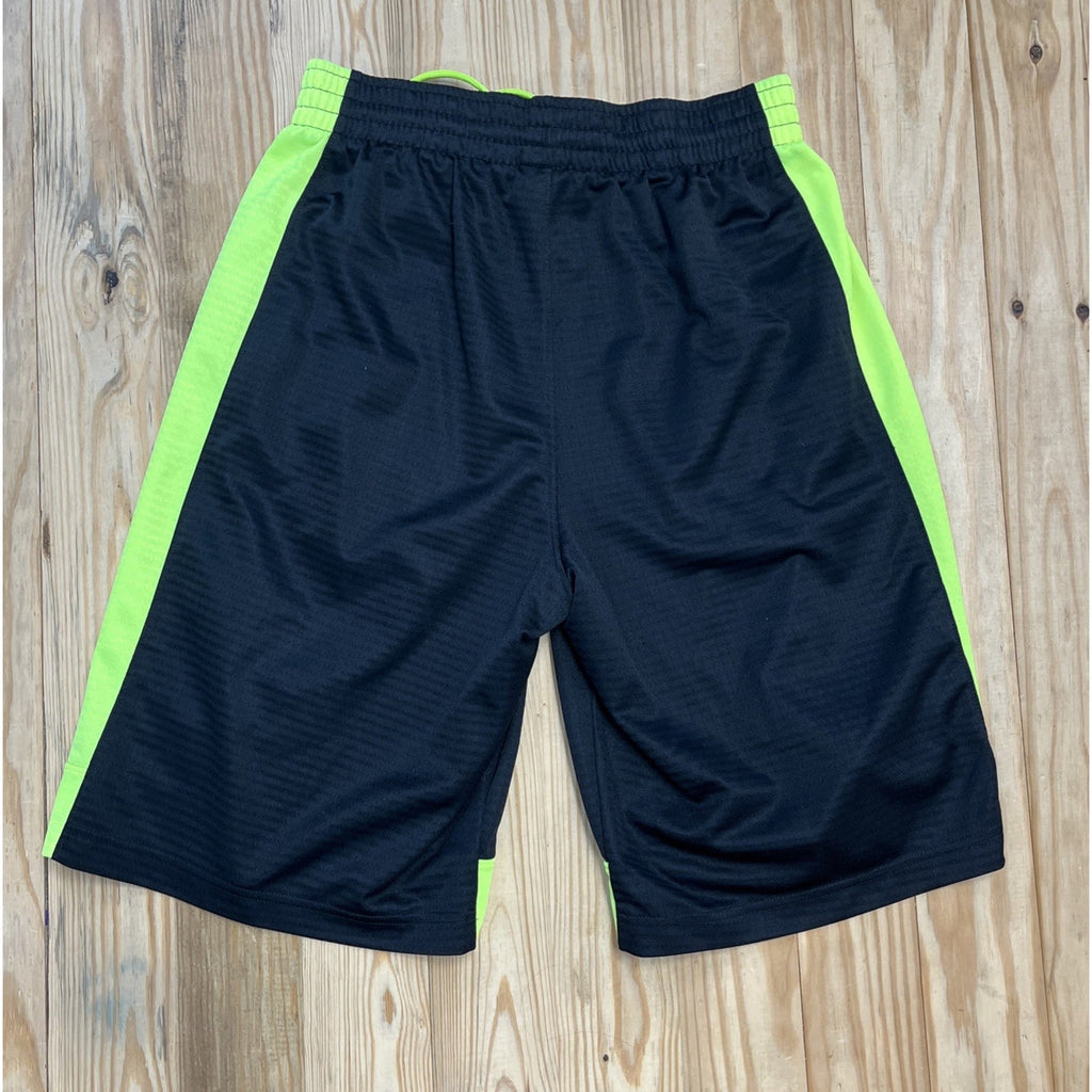 Nike Men's Basketball Shorts Black Neon Green Athletic Shorts, Small EUC