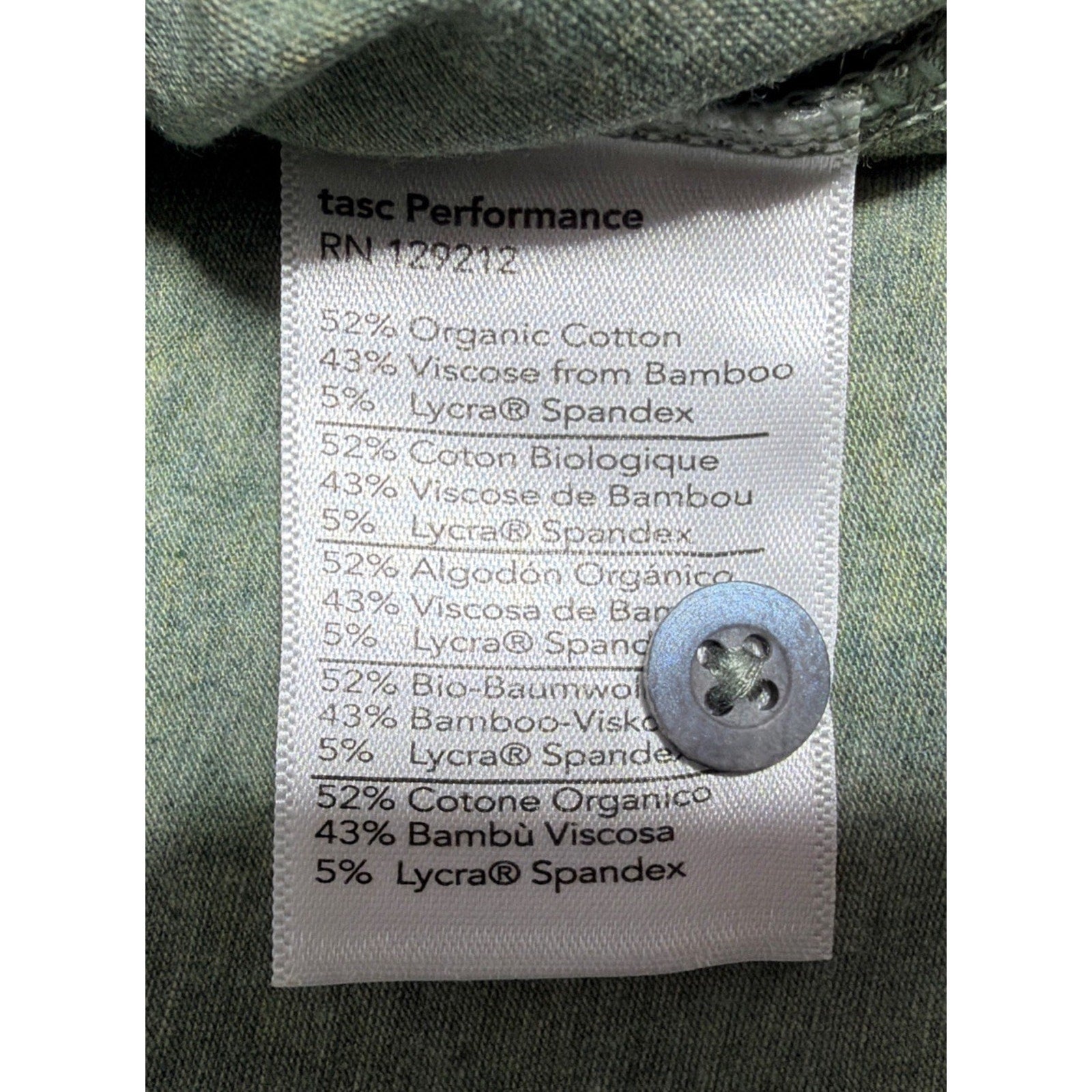 Tasc Performance Everywear LS Henley Perfect Green Heather Men Size XL New