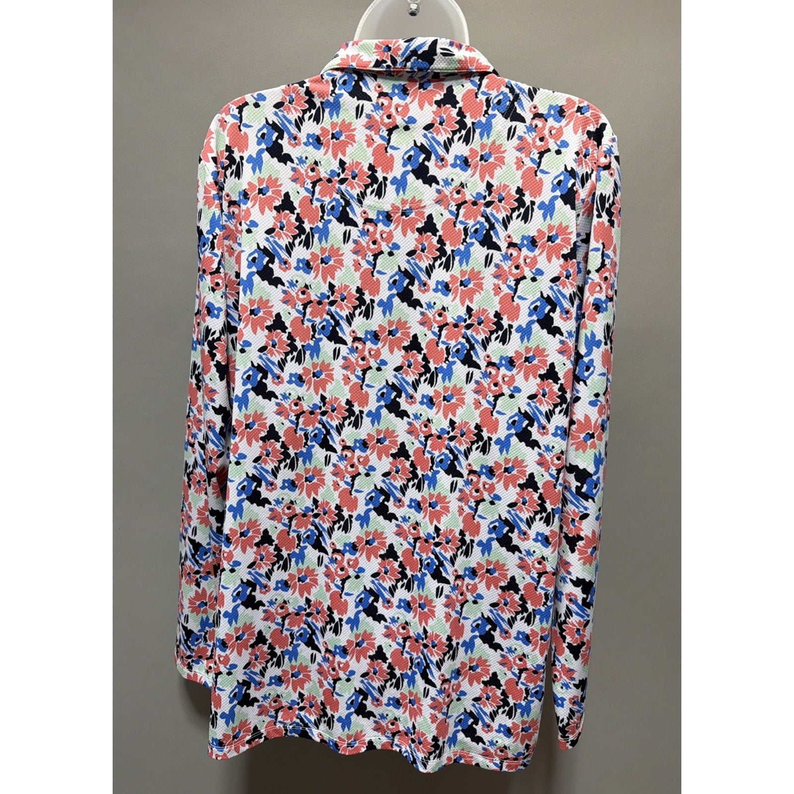 Sport Haley Tempo Floral Long Sleeve Golf Sun Shirt 1/4 Zip Womens XXL Excellent