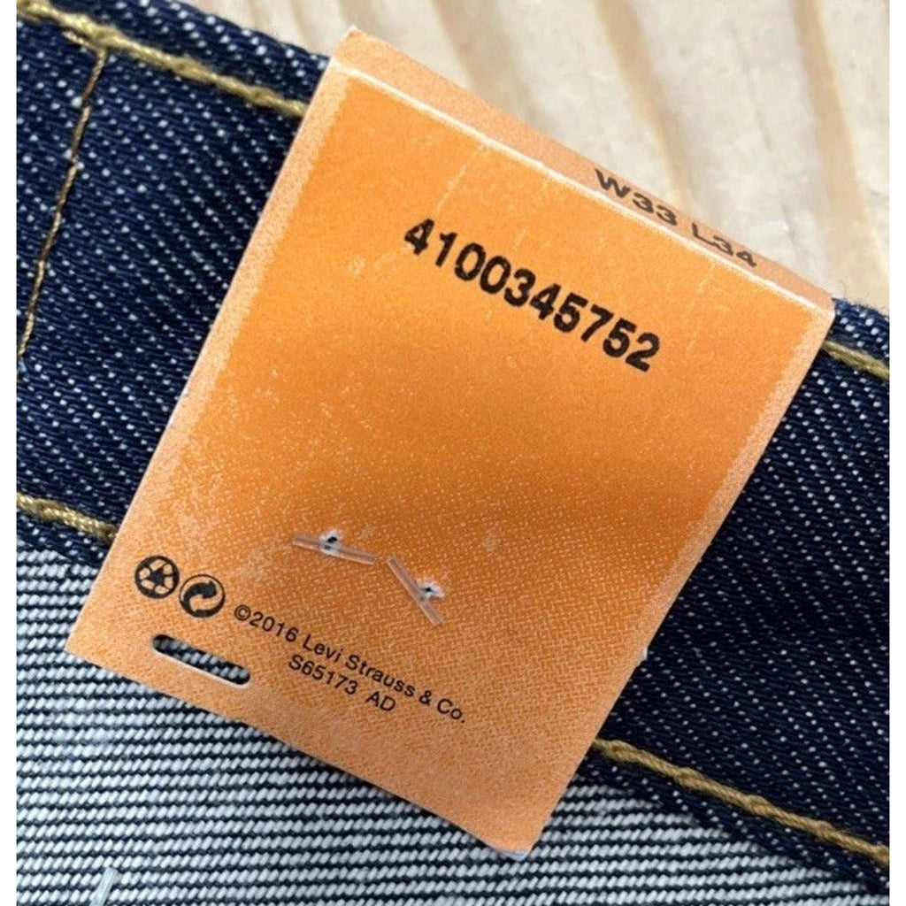 NWT Vintage Deadstock 2016 Levi’s Shrink To Fit Rigid 501 Button Fly Jeans 33x34