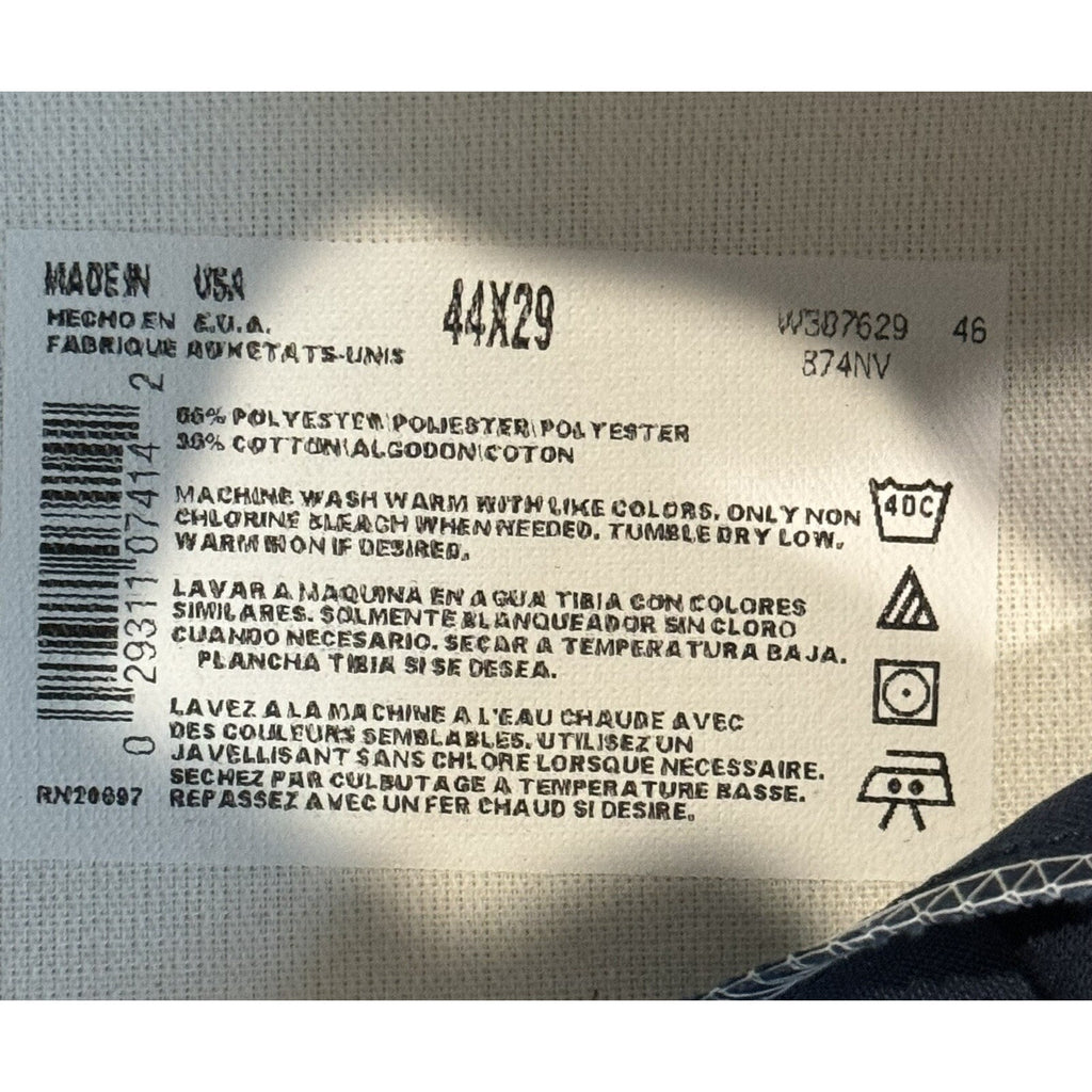 Dickies New Old Stock Navy Blue 874 Flat Front 44 X 29 Twill Pants Work Wear
