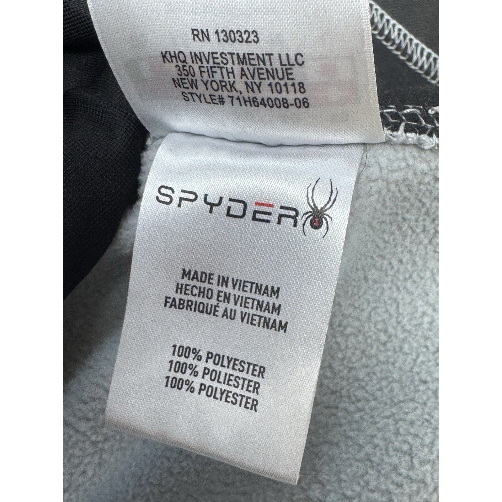 Spyder Jacket Adult S White Hiking Logo Outdoors Sweater Textured Coat Mens