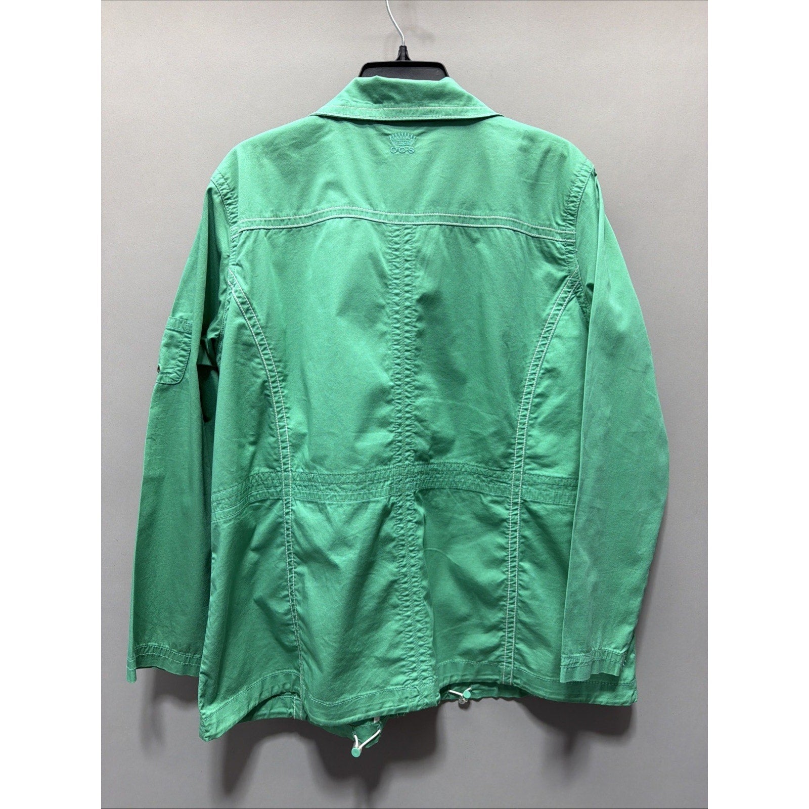 Oleg Cassini Sport Vintage Green Snap-Button Jacket Women's Size Large