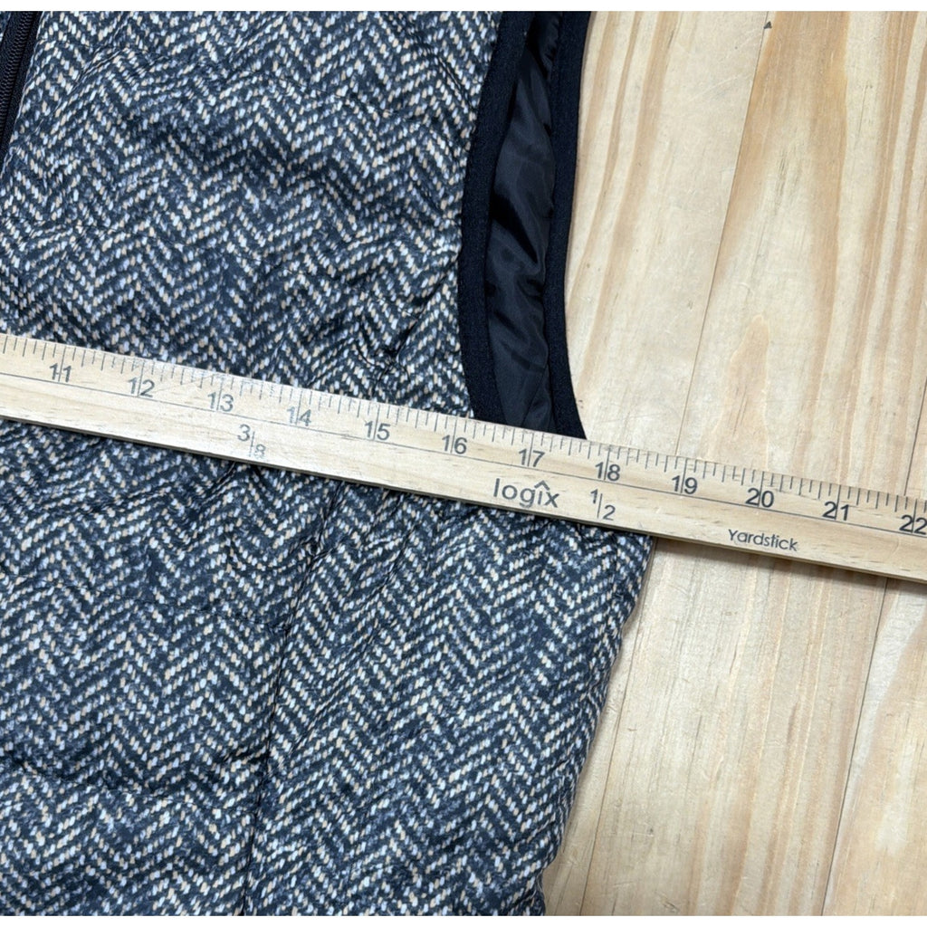 Rafaella Sport Women's Size M Herringbone Pattern Quilted Puffer Vest Zip Up