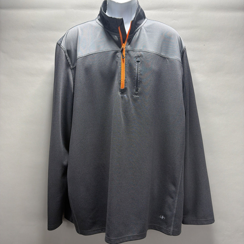NordicTrack NT Dri Gray Pullover Jacket XXL Quarter Zip Long Sleeve Athletic