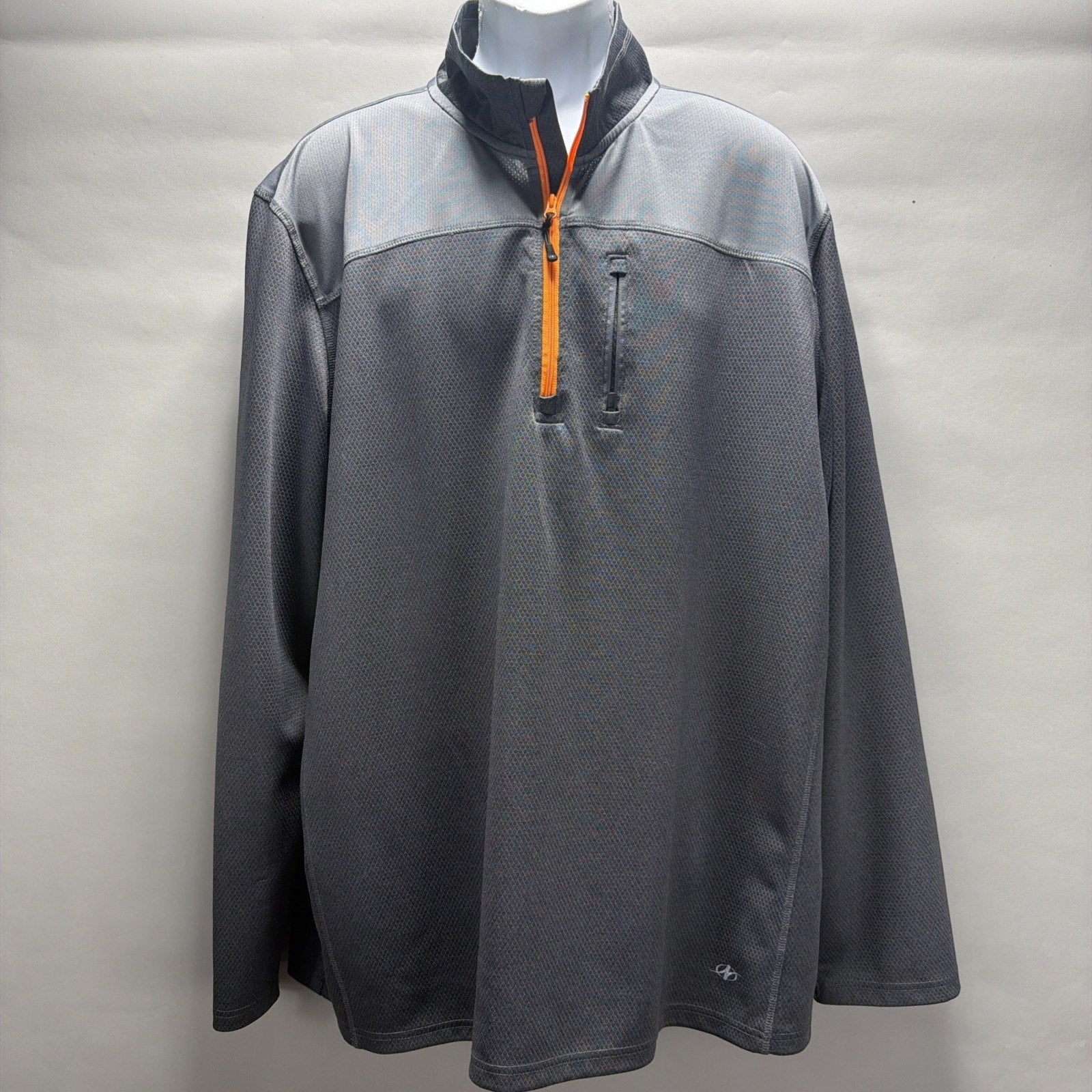 NordicTrack NT Dri Gray Pullover Jacket XXL Quarter Zip Long Sleeve Athletic