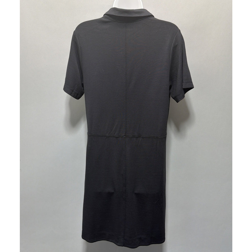 Ann Taylor LOFT Ponte Pocket Mini Dress Black Short Sleeve Size 6 Tall New