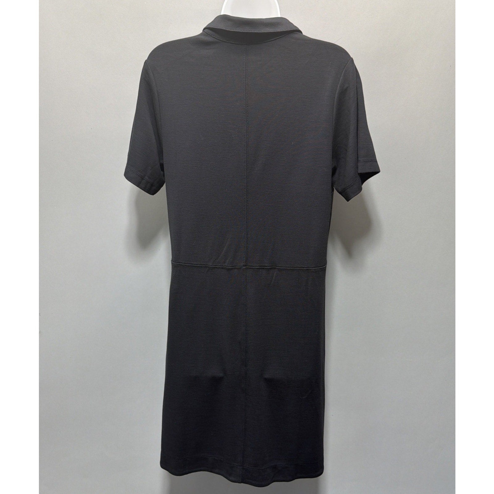Ann Taylor LOFT Ponte Pocket Mini Dress Black Short Sleeve Size 6 Tall New