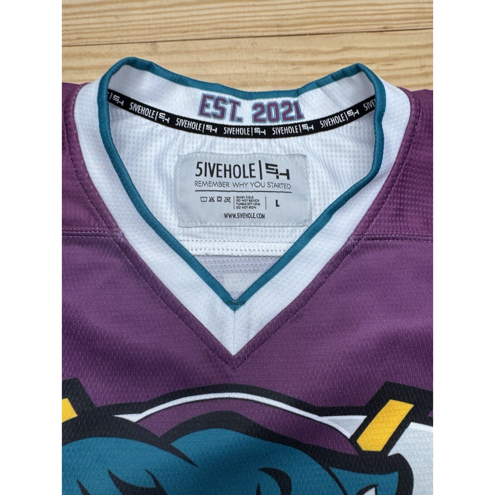 Rare VTG 5iveHole Detroit Vipers WHISENANO Hockey Jersey Men’s Size Large