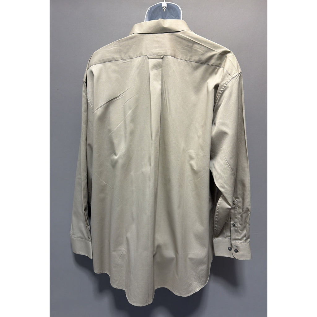 Vtg 90s Sears Dockers Micro Blend Khaki Long Sleeve Button Shirt XXL NWT